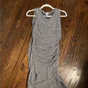 Gray Cotton Sleeveless Dress